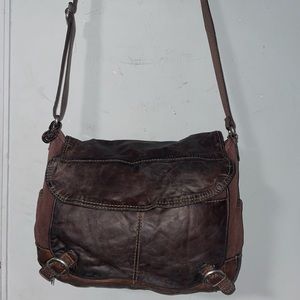 Fossil canvas / leather messenger bag